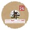 Beige Suede Mat Board for 4x4 Inch Frames - Circle Opening for 2x2 Photos